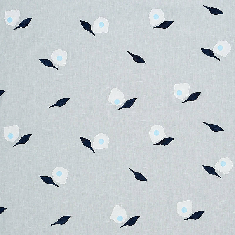 Schumacher Aquinnah Hand Block Sky Fabric 179890