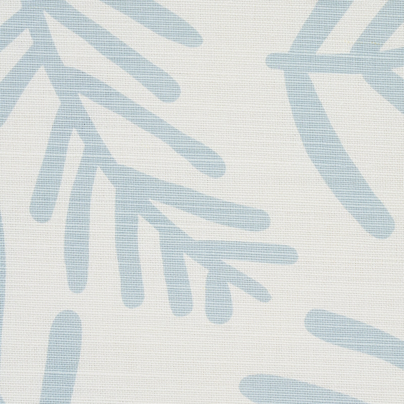 Schumacher Tiah Cove Blue Leaf Fabric Sample 179911