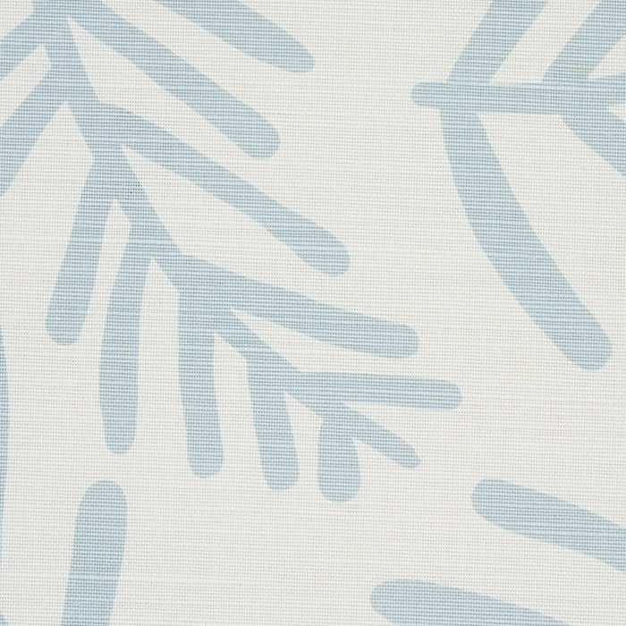 Schumacher Tiah Cove Blue Leaf Fabric 179911