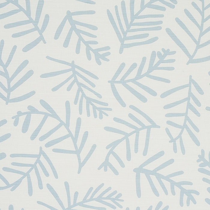 Schumacher Tiah Cove Blue Leaf Fabric 179911