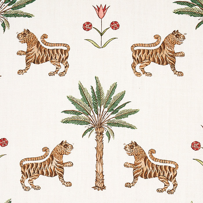 Schumacher Tiger Palm Cocoa Fabric Sample 179930