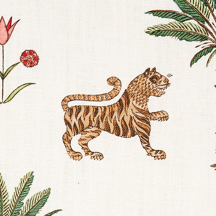 Schumacher Tiger Palm Cocoa Fabric 179930