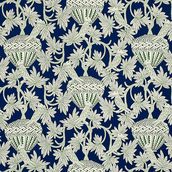 Schumacher Santarem Navy Fabric Sample 179940