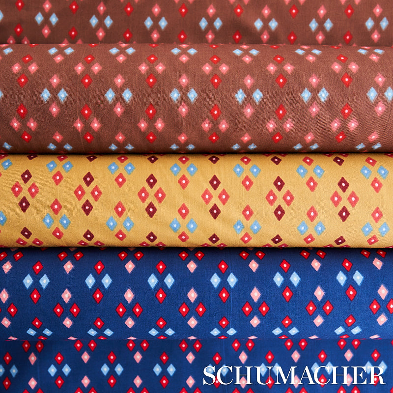 Schumacher Anastasia Blue Fabric Sample 179971