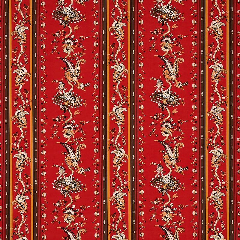 Schumacher Elena Paisley Stripe Pompeii Fabric 179982