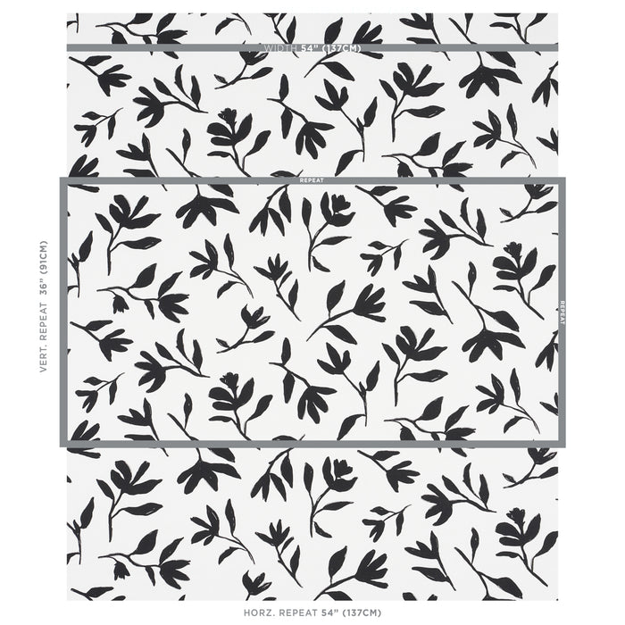 Schumacher Laurel Black Fabric 180011