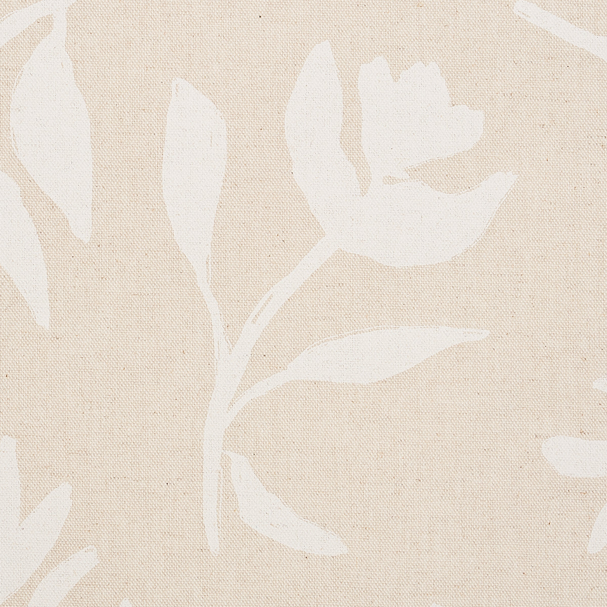 Schumacher Laurel White On Unbleached Fabric 180012