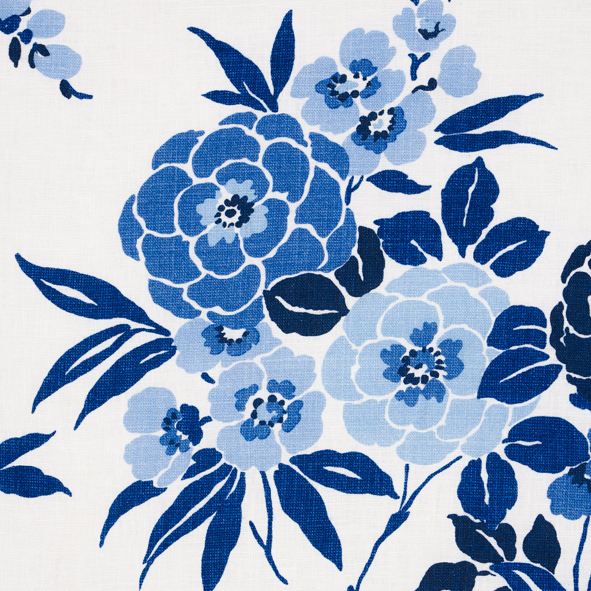 Schumacher Valentina Floral Blue Fabric 180020