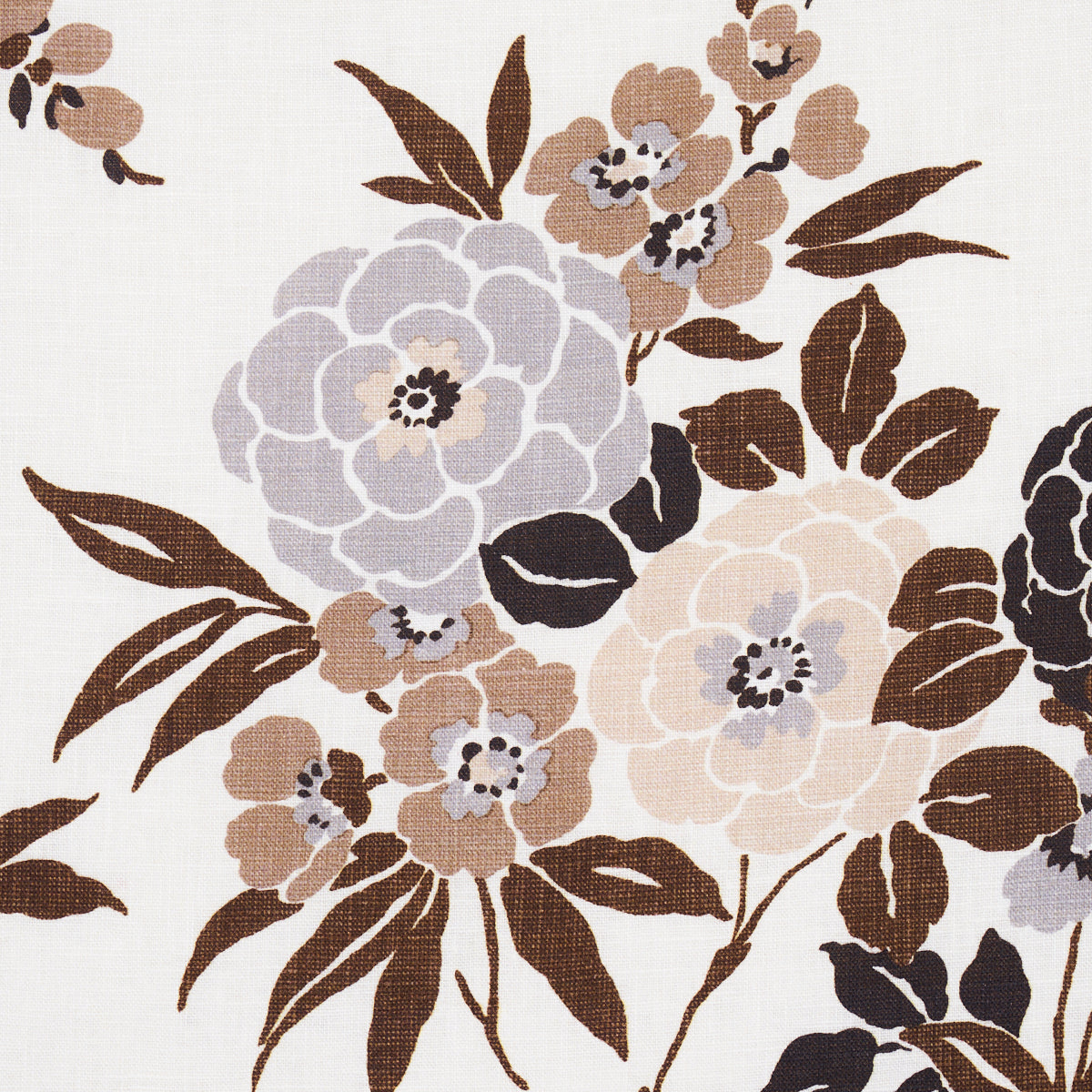 Schumacher Valentina Floral Brown Fabric 180021