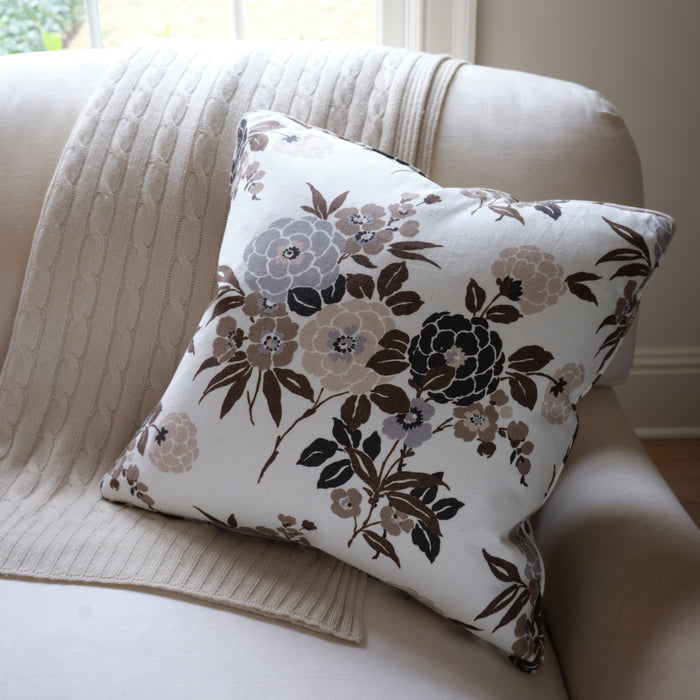 Schumacher Valentina Floral Brown Fabric 180021