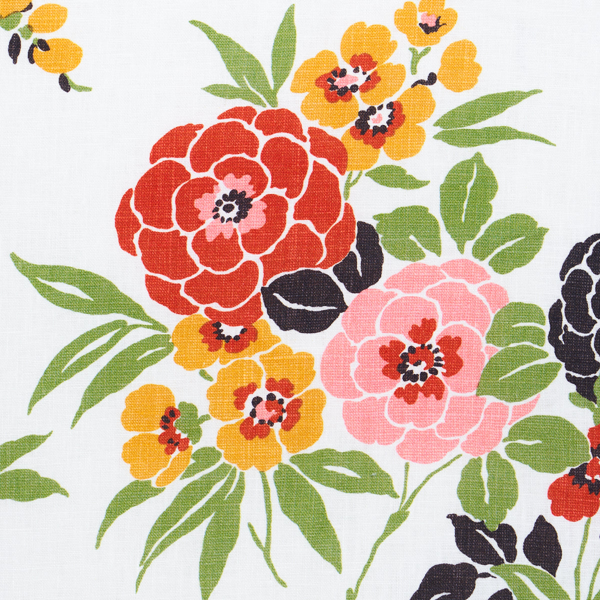 Schumacher Valentina Floral Multicolor Fabric Sample 180022