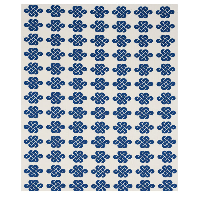 Schumacher Penelope Knot Blue Fabric 180031