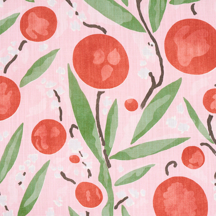 Schumacher Mirabelle Cherry And Blush Fabric 180061