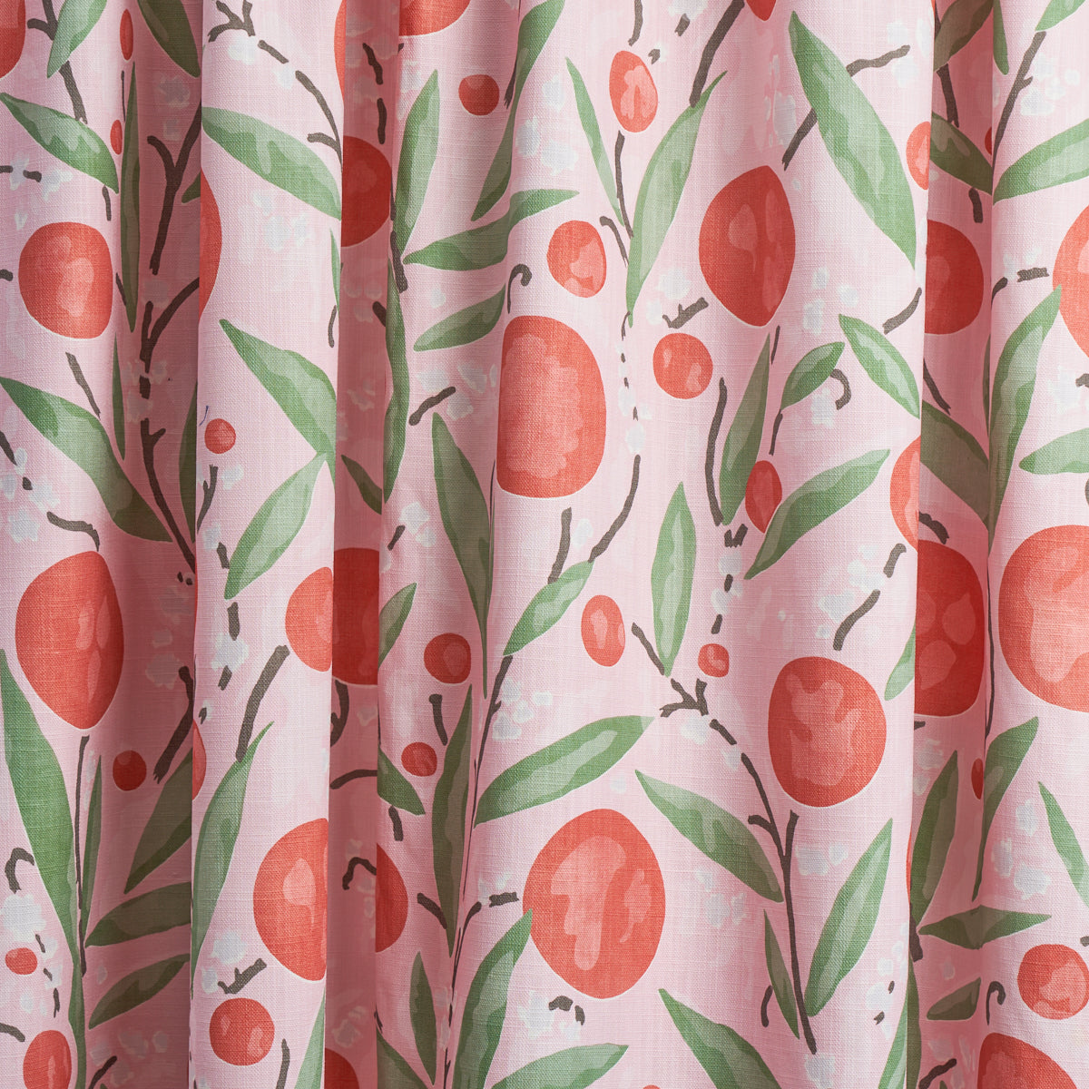 Schumacher Mirabelle Cherry And Blush Fabric 180061