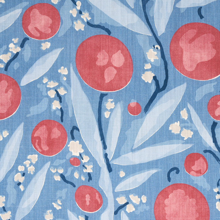 Schumacher Mirabelle Berry And Blue Fabric 180062