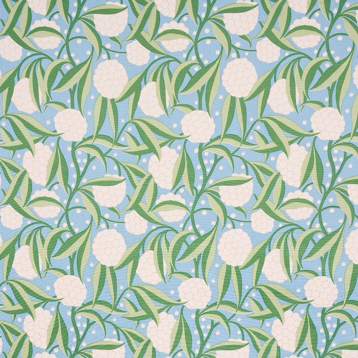 Schumacher Rubus Cotton Linen Delft Fabric 180070