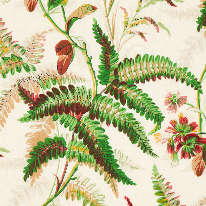 Schumacher Myers Fern Linen Document Fabric Sample 180101