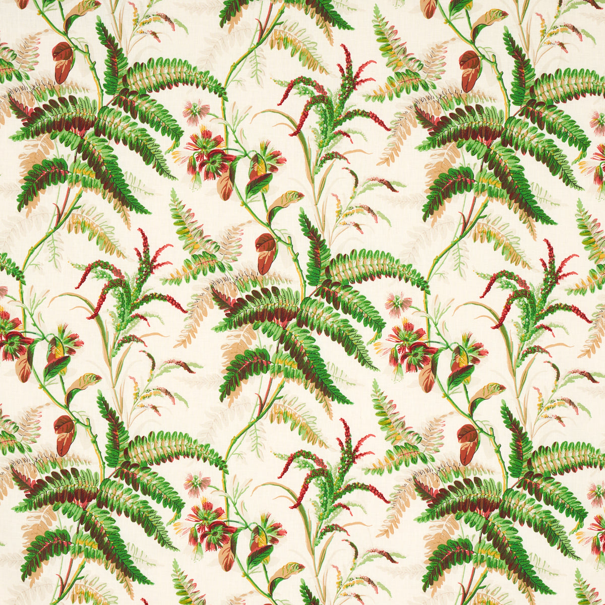 Schumacher Myers Fern Linen Document Fabric 180101