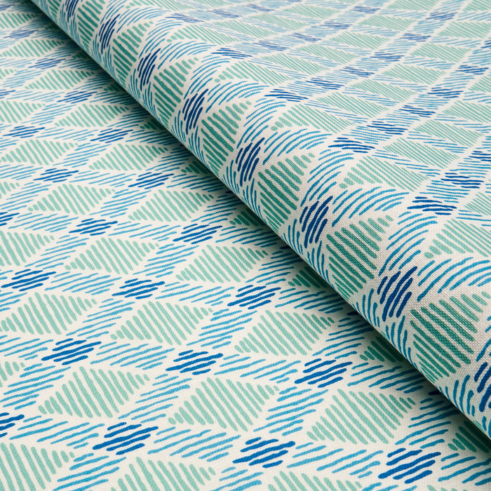 Schumacher Dexter Indoor/Outdoor Turquoise Fabric 180231