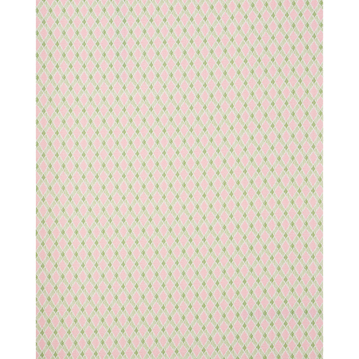 Schumacher Dexter Indoor/Outdoor Pink & Green Fabric Sample 180232