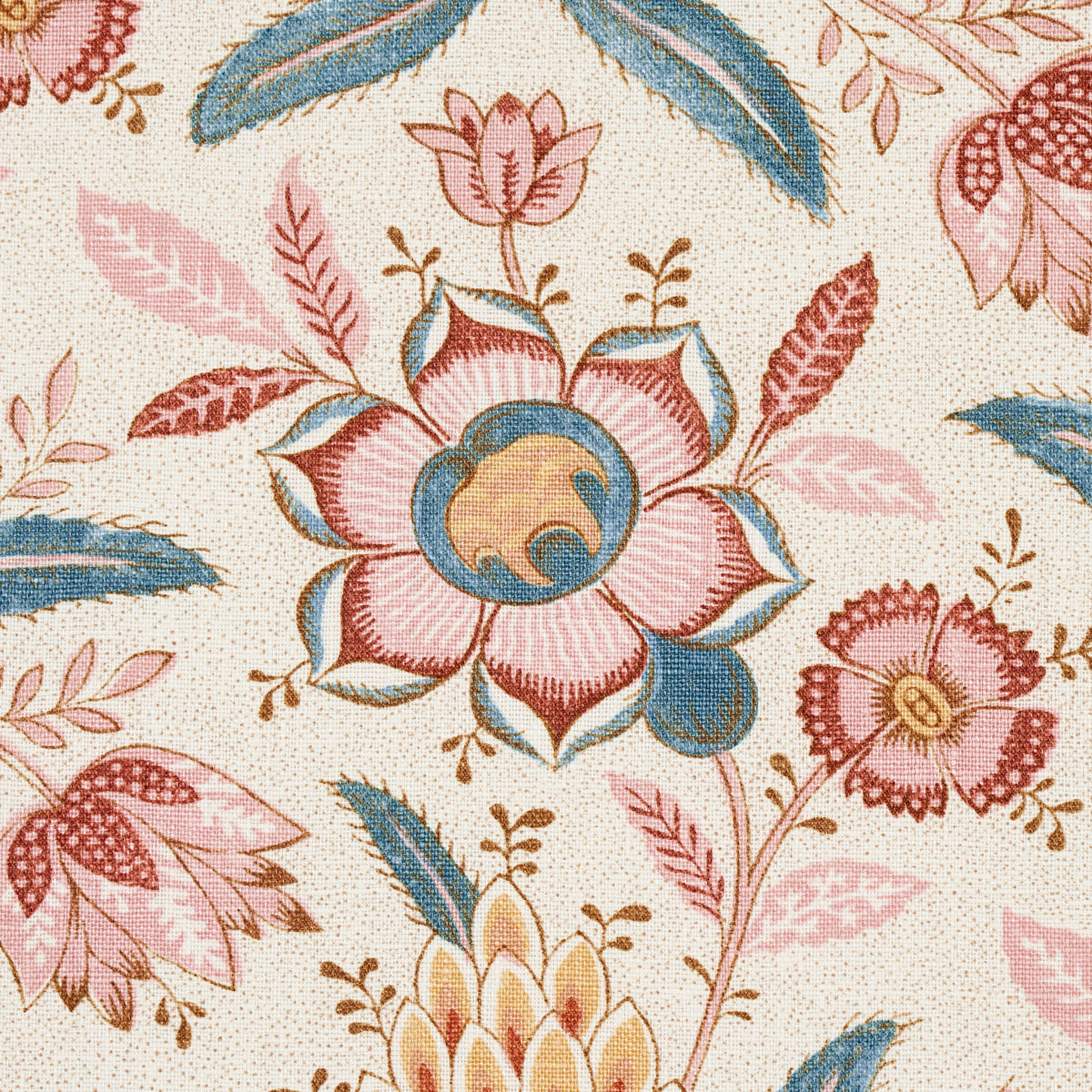 Schumacher Lafayette Botanical Rosso Antico Fabric 180252