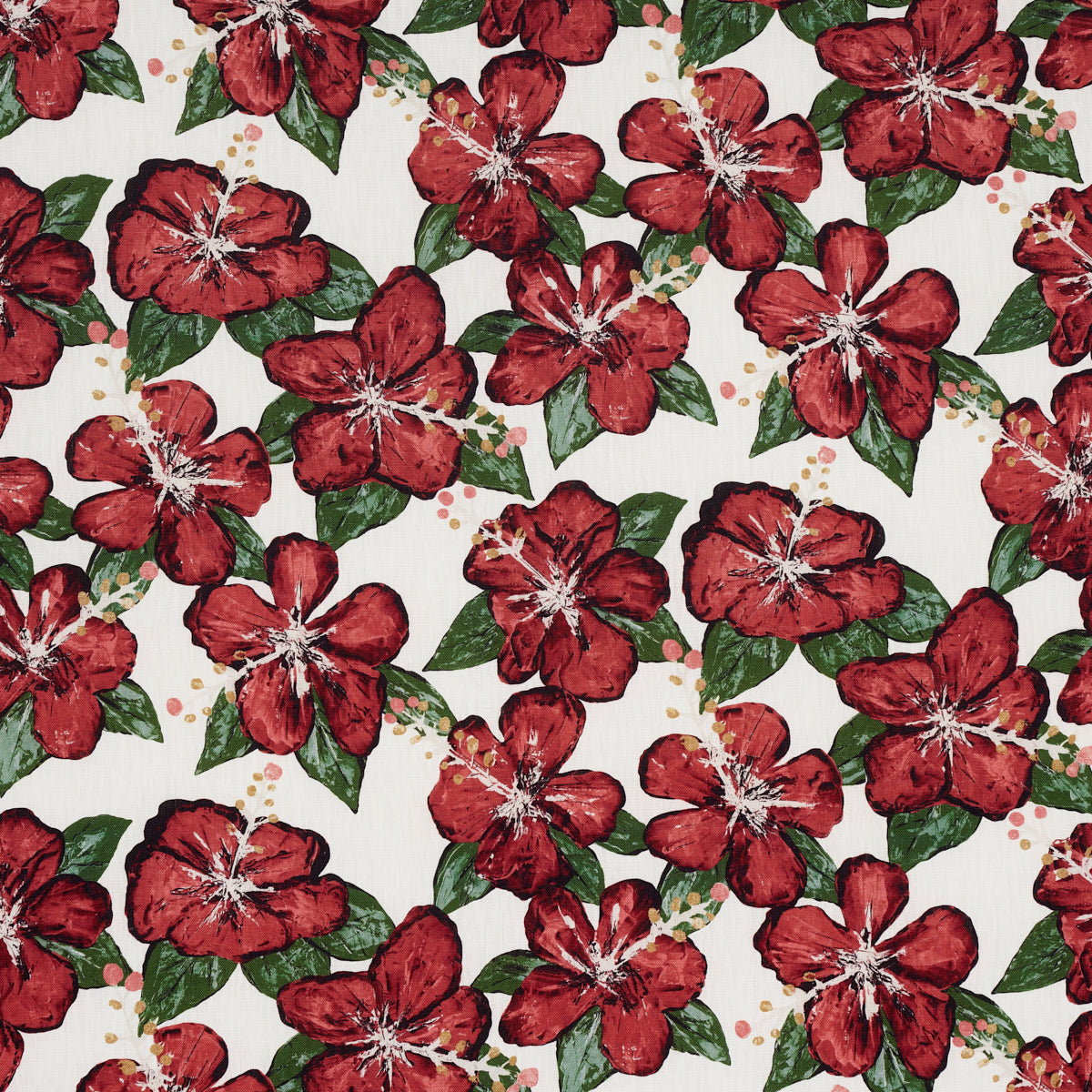 Schumacher Fabienne Red Fabric Sample 180260