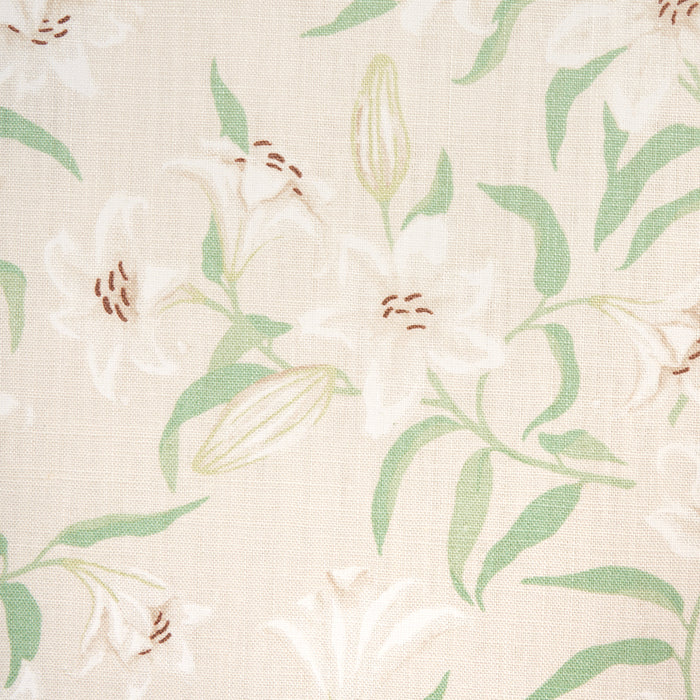 Schumacher Scattered Lilies Cream Fabric Sample 180300