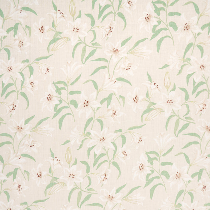 Schumacher Scattered Lilies Cream Fabric Sample 180300