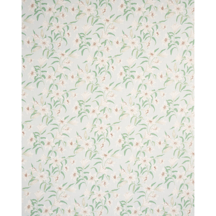 Schumacher Scattered Lilies Sky Fabric 180301