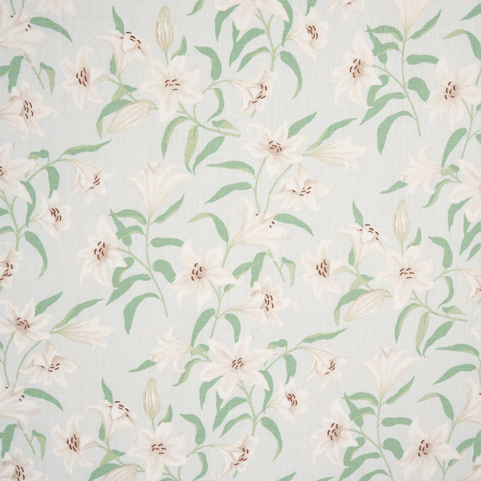 Schumacher Scattered Lilies Sky Fabric 180301