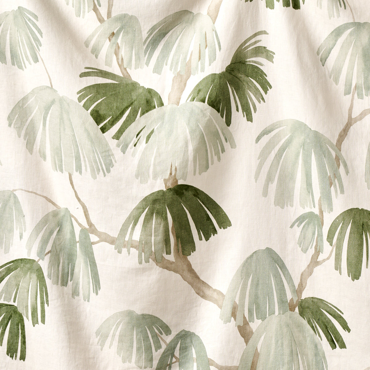 Schumacher Weeping Pine Sage Fabric 180352