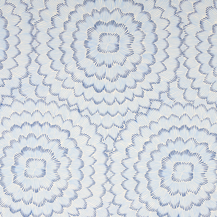 Schumacher Feather Bloom Two Blues Fabric Sample 180360