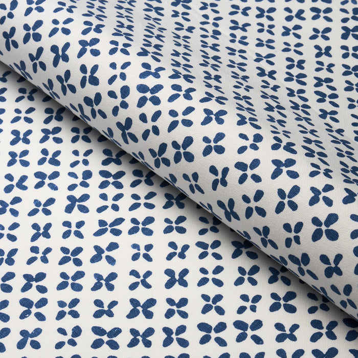 Schumacher Emerson Blue Fabric Sample 180381