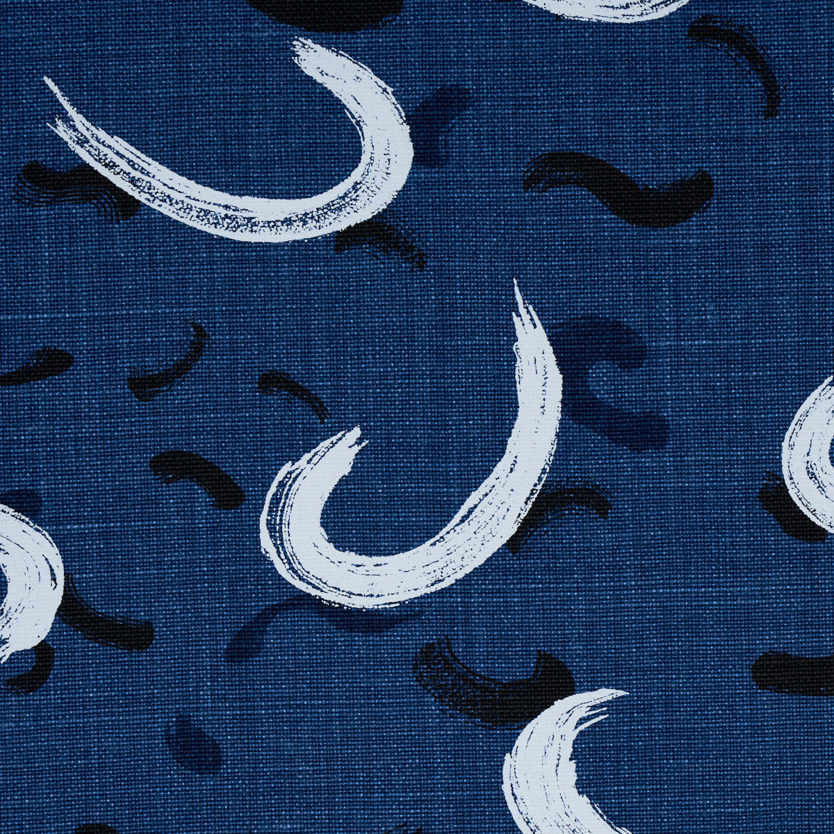 Schumacher Brushmark Blue Fabric Sample 180400