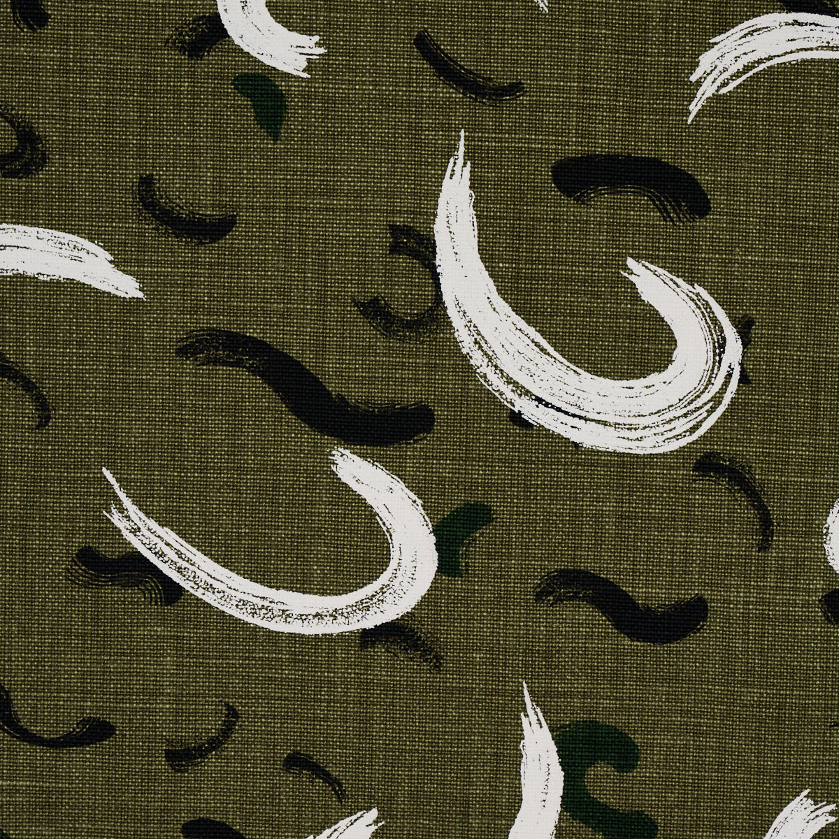 Schumacher Brushmark Olive Fabric 180402