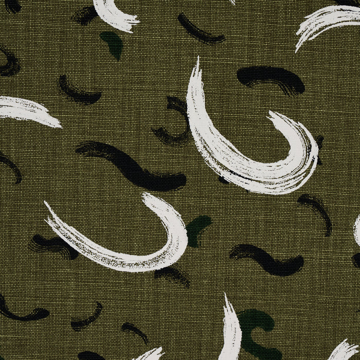 Schumacher Brushmark Olive Fabric Sample 180402