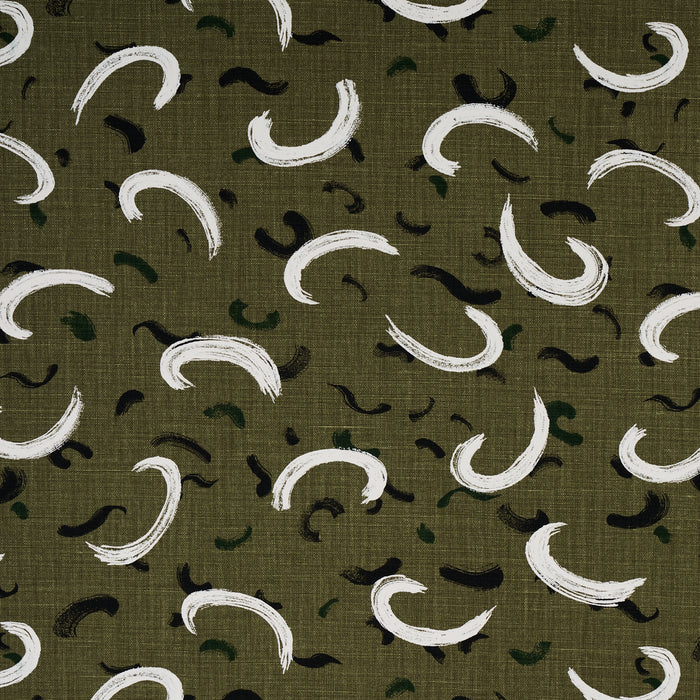 Schumacher Brushmark Olive Fabric Sample 180402