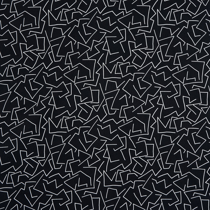 Schumacher Tangent Print Carbon Fabric 180410