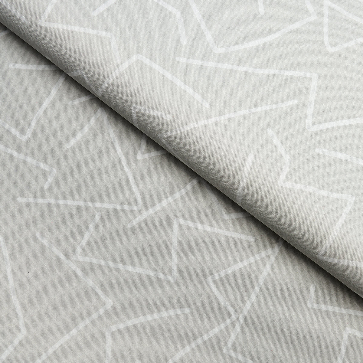 Schumacher Tangent Print Grey Fabric 180411