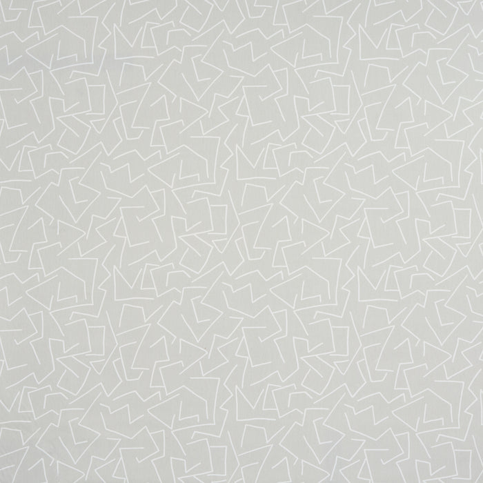 Schumacher Tangent Print Grey Fabric Sample 180411