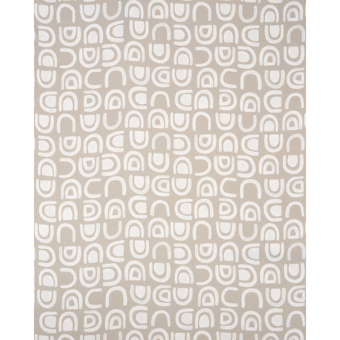 Schumacher Threshold Printed Linen Ginger Fabric Sample 180420