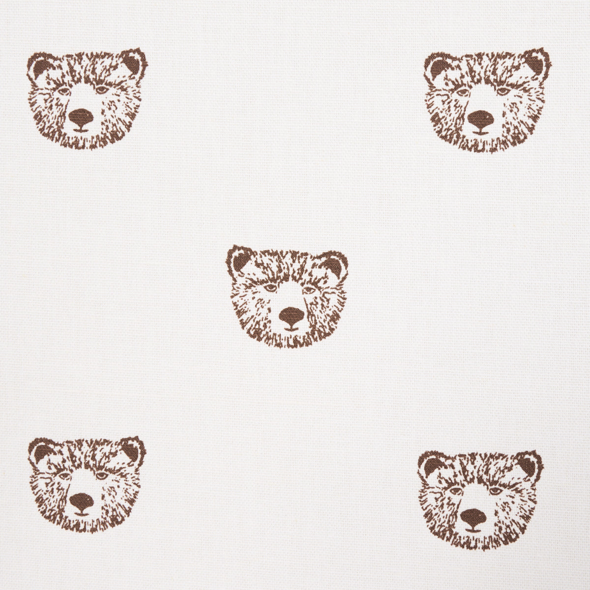 Schumacher Bear High Performance Print Ivory Fabric 180470