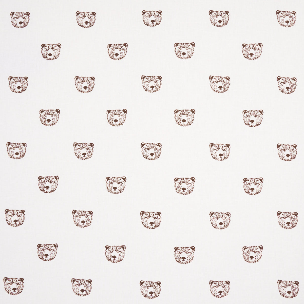 Schumacher Bear High Performance Print Ivory Fabric 180470