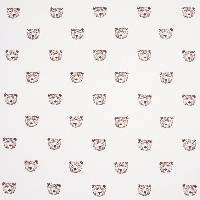 Schumacher Bear High Performance Print Ivory Fabric Sample 180470