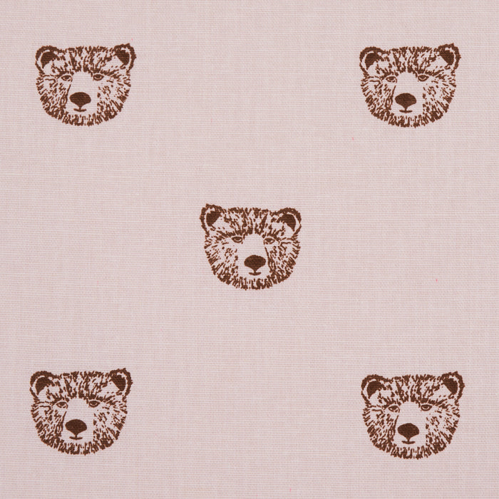 Schumacher Bear High Performance Print Blush Fabric 180471