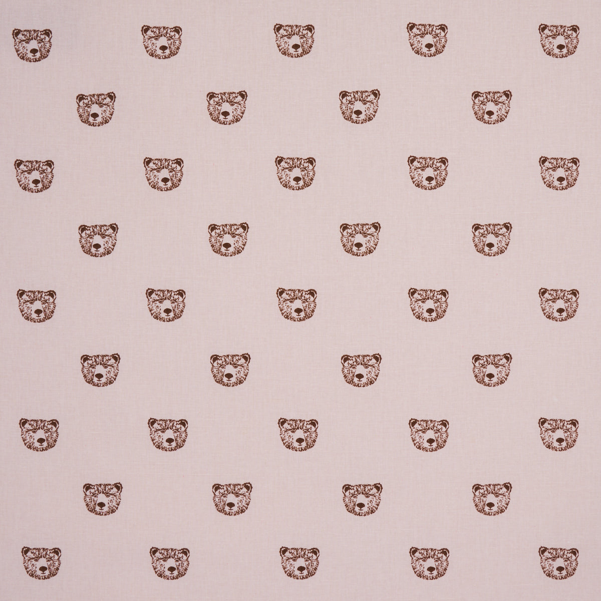 Schumacher Bear High Performance Print Blush Fabric 180471