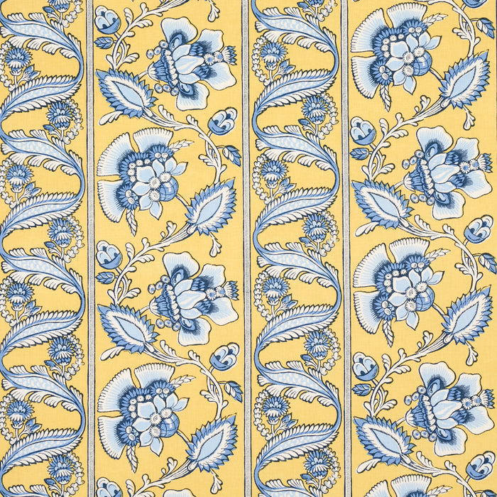 Schumacher Marielle Vine Yellow & Delft Fabric 180532