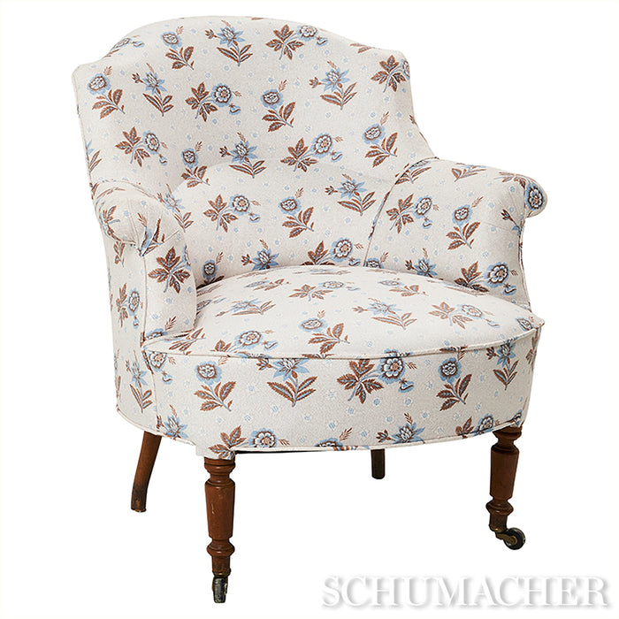 Schumacher Colline Delft & Sepia Fabric 180542