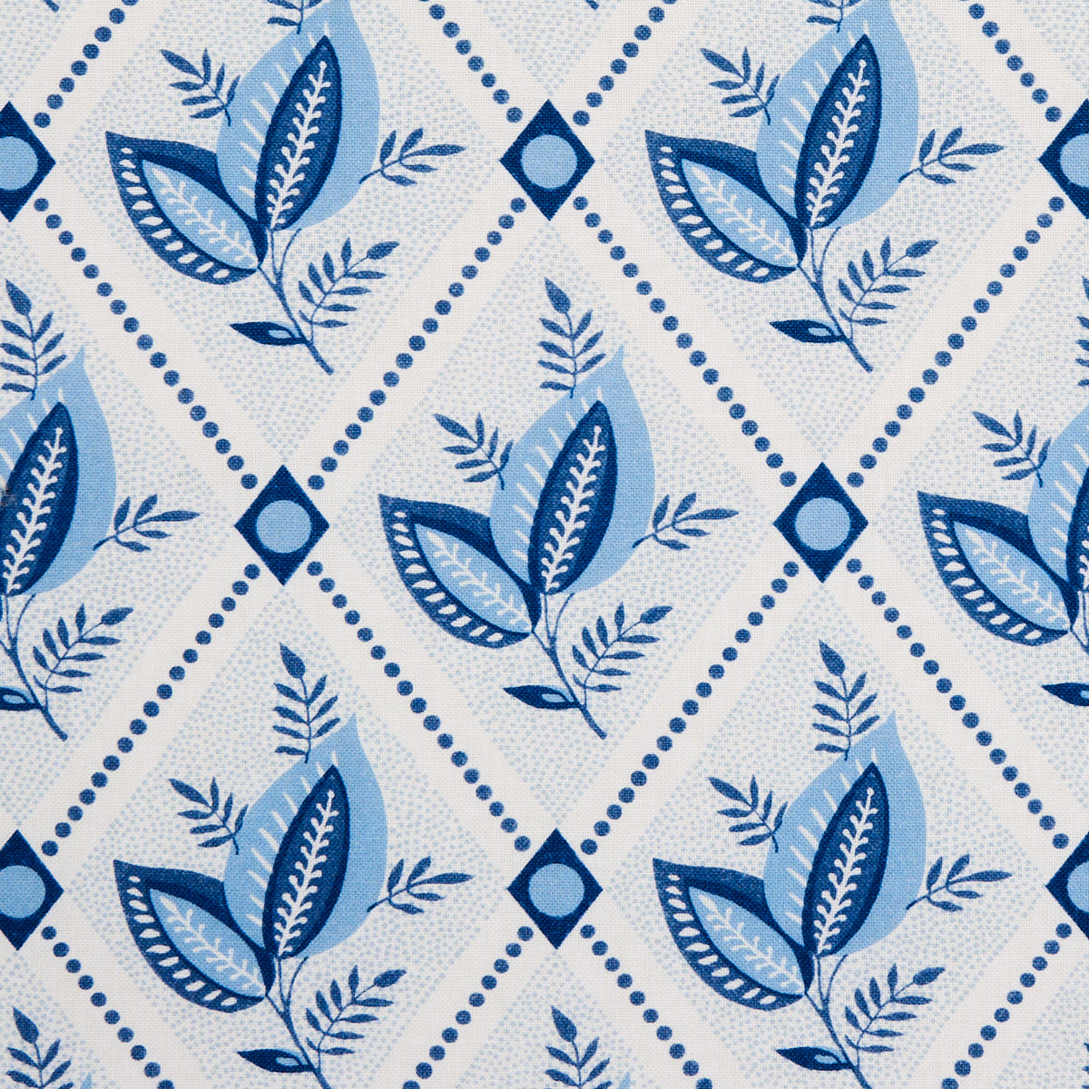 Schumacher Basile Trellis Porcelain Fabric 180570