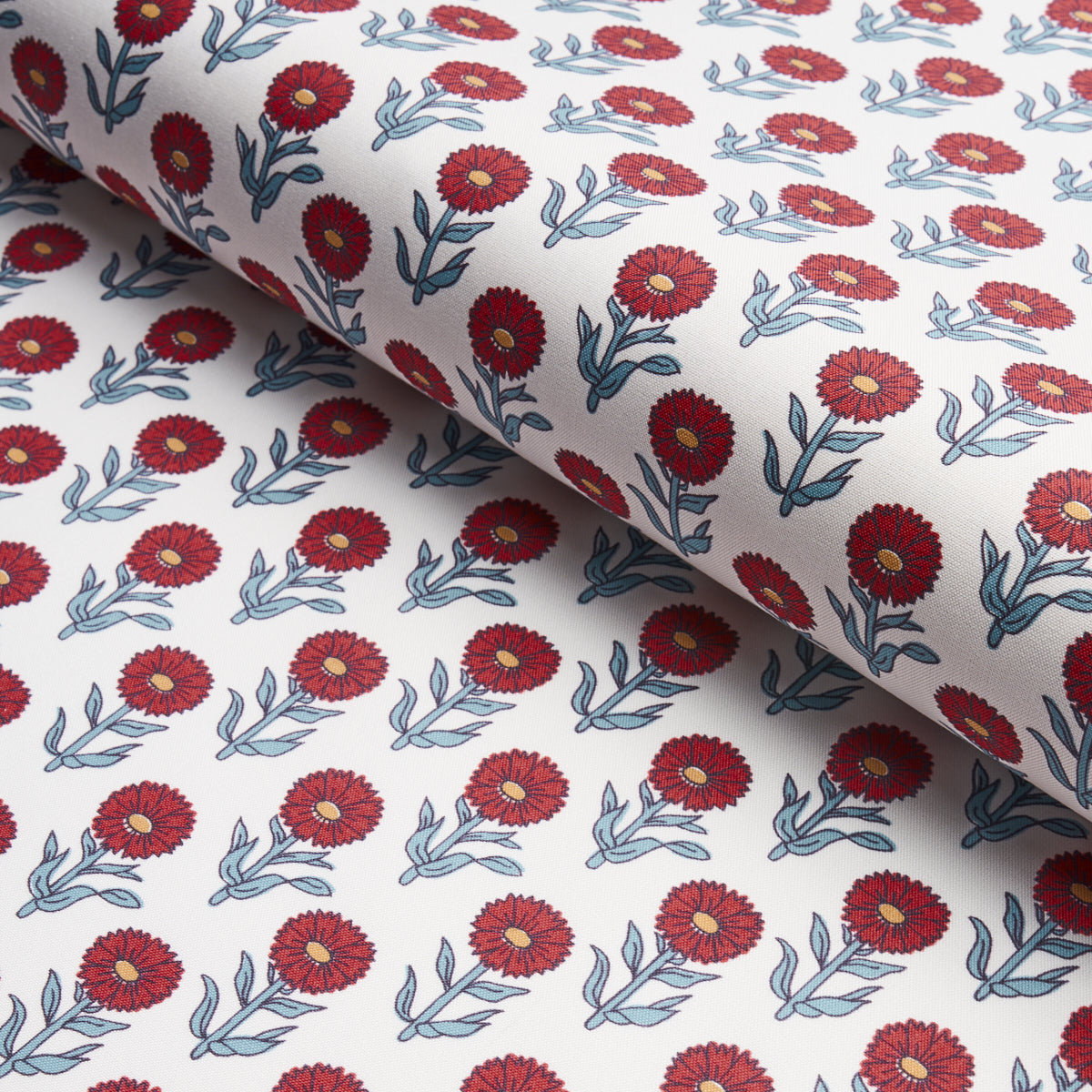 Schumacher Adeline Rouge & Blue Fabric 180582